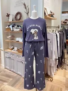 未使用　ルームウィア パジャマ　ジェラートピケ　PEANUTSコラボ　スヌーピー