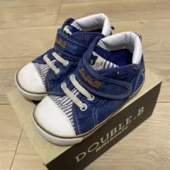 DOUBLE-B ベビーシューズ 14.5cm インディゴブルー