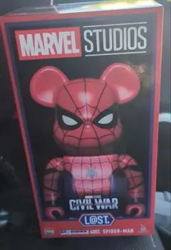 ハッピーくじ ベアブリック MARVEL 400% スパイダーマン ラストワン賞