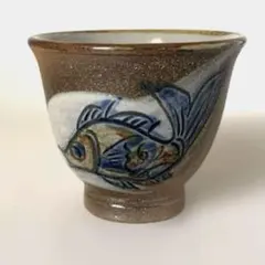 金城敏昭の、魚文抱瓶陶芸 金城敏男 壺屋焼 魚文抱瓶（小）