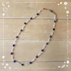 お花ビーズネックレス☆チョーカー　ブレスレット