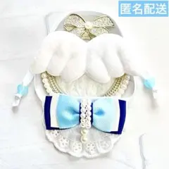 いつぬい ぬい用 葉茎黄緑 ピンク さくらんぼ スタイ よだれかけ 白
