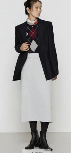 コムサデモード　裏起毛2WAYストレッチ スカート