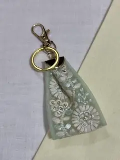 インド刺繍リボンキーホルダー