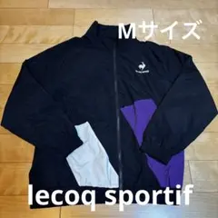 le coq sportif ナイロンジャケット 黒/紫/白　ルコック