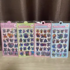 ラスト1セット‼️スティッチ エアシール キラキラシール 3D 4枚セット