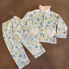 水色 パジャマセット 130cm 心形ポケット付き