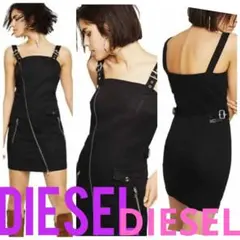 DIESEL ディーゼル　イタリア購入ブラック　サロペットミニワンピデニムワンピ