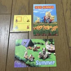 シルバニアファミリー ポストカード シール セット 夏 暑中見舞い