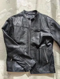 【12/21価格戻し】メンズ　シングルレザージャケット　ブラック
