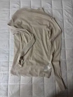 LOWRYS FARM シアーラメ長袖トップス　アイボリー