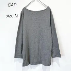 ギャップ GAP グレー 長袖カットソー ロンT フロントジップアップ M
