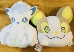 ポケモン ぬいぐるみクッション アローラロコン ワンパチ 2種セット