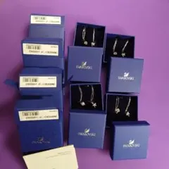 Swarovski クリスタル ネックレスセット4点おまとめ品ふ