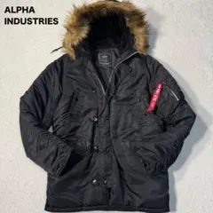 極美品 XL アルファインダストリーズ N-3B フライトジャケット ブラック