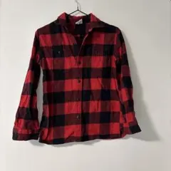 GAP KIDS 赤黒チェック 長袖シャツ L