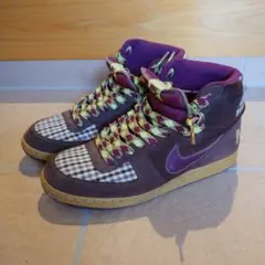 NIKE ハイカットスニーカー パープル/ブラウン
