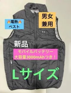 電熱　ベスト　L ヒーター　30000 モバイルバッテリー付き　メンズ　男女兼用