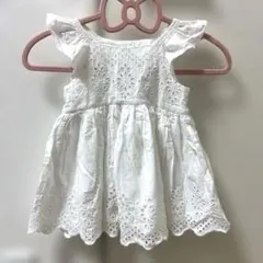 【美品】baby GAP ホワイト刺繍ワンピース 12-18m