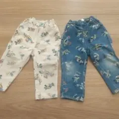 ミッキーリトシー色違い Disney柄 パンツ 95cm未満二本セット
