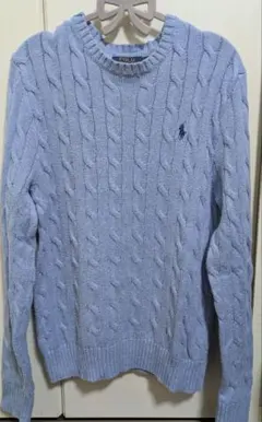 Polo Ralph Lauren ケーブルニットセーター ブルー