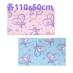 【1点限定】バレーシューズ柄生地　オックス　2点　《各110×50cm》