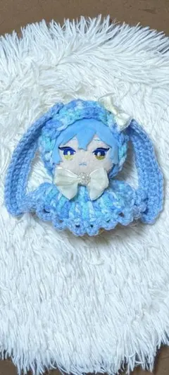 ツイステ10cmぬいぐるみ服　たれ耳ボンネットとリボンドレスセット