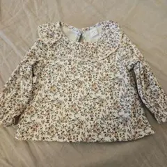 SHEIN 花柄　フリル襟　長袖　トップス　 80
