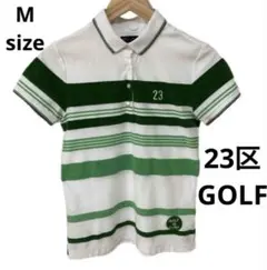 処分価格　23区GOLF レディース　ゴルフシャツ　ゴルフウェア　M
