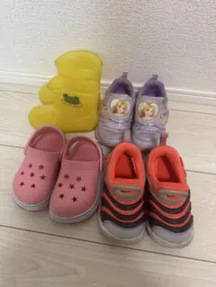 子供用靴 4点 長靴 スニーカー サンダル まとめ売り