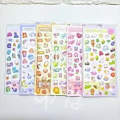 ボンボンドロップ風シール　6枚　ぷくぷく　立体　ぷっくり　かわいい　ステッカー