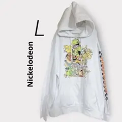 海外古着♡Nickelodeon キャラクター パーカー L ホワイト　レアのサムネイル