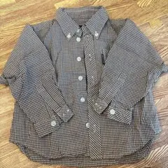 COMME CA ISM チェック柄長袖シャツ 90