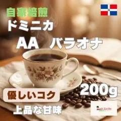 自家焙煎コーヒー　ドミニカ　AA　バラオナ　【中深煎り】200gのサムネイル