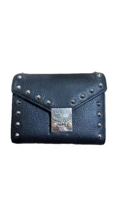 MCM 正規品 財布 ブラック 黒 レザー 二つ折のサムネイル