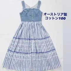 オーストリア製 コットン100% ノースリーブワンピースのサムネイル