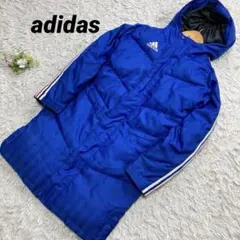キッズ adidas アディダス トリコロール ダウンベンチコート サッカー等