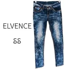 B154【ELVENCE】SS スキニーデニム ブルー カジュアル 美脚