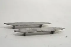 箸置き 2客 木の葉 笹葉 錫製　金属工芸 道具 懐石 古美術 箸置き 2客 木の葉 笹葉 錫製 金属工芸 道具 懐石 古美術 - メルカリ