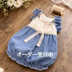 No.39 ハンドメイド犬服 デニム風バルーンワンピース No.39 ハンドメイド犬服 デニム風バルーンワンピース - メルカリ