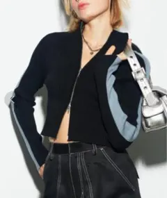 KNIT TRACK BLOCKING TOPS SLY