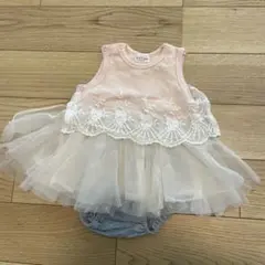 ベビー ワンピース ピンクと白 95cm以下