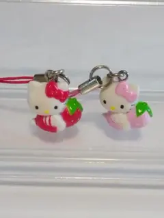 ゆ*）様 ハローキティストラップ　いちご　2点セット ゆ*）様 ハローキティストラップ いちご 2点セット ゆ*）様