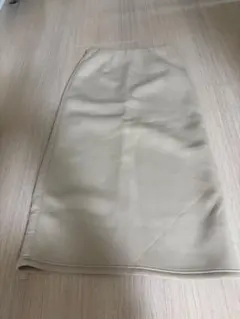 coca ダンボールニットIラインスカート グレイッシュベージュ Lサイズ