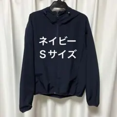 GU ジーユー UVカット ウィンドプルーフ シェル パーカ Ｓ　ネイビー