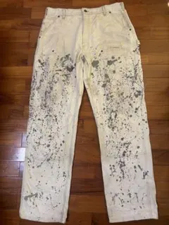 80's カーハートダブルニー　USA製　ホワイトパンツ 山田蓮 80's カーハートダブルニー USA製 ホワイトパンツ 山田蓮 - メルカリ