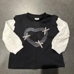 Si-Shu-Non ハート装飾 Tシャツ 100