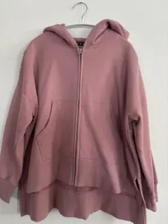 P.R.D. フード付きオーバーサイズパーカー ピンク