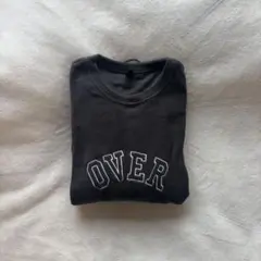 Dazy グレー OVER プリント トレーナー