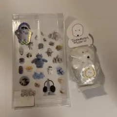 空想アパートメント カネヒラ たまもの ソフビ フィギュア　2体セット 空想アパートメント カネヒラ たまもの 豆粒 ソフビ 缶バッジ